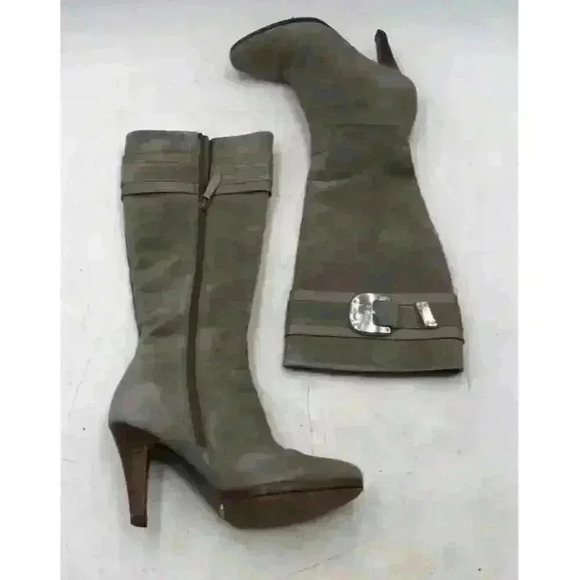 Cole Haan Shoes - Cole Haan Women's Gray Knee High Boots with Buckle Detail Size 6.5 Whimsigoth